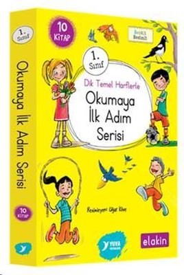 1.Sınıf Dik Temel Harflerle Okumaya İlk Adım Serisi-Yeni Ses Grupları 10 Kitap Takım